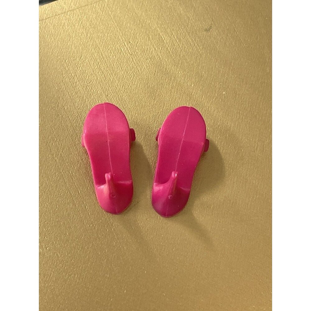 Barbie Doll Shoes Pink High Heel Sandals With Bows - Picture 5 of 5